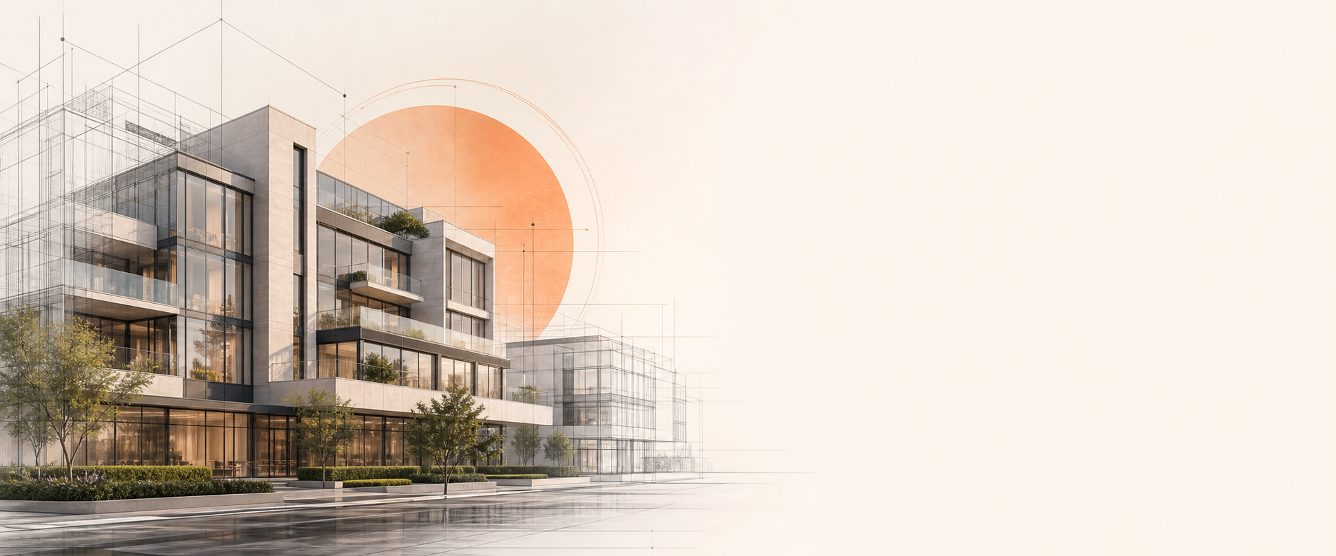 Alberdi Investment misyonunu temsil eden çağdaş mimari proje çizimi